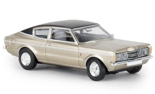 Diecast model cars Ford Taunus TC1 Coupe GXL gold/black 1972 1/87 Brekina