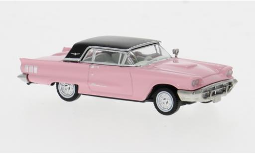 Diecast model cars Ford Thunderbird Squarebird Convertible pink/black 1960 1/87 Brekina