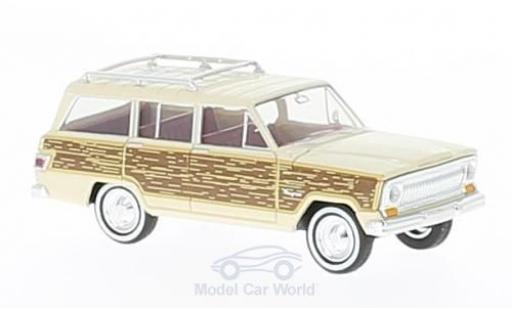 Diecast model cars Jeep Wagoneer Woody beige/Holzoptik 1/87 Brekina