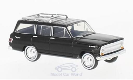 Diecast model cars Jeep Wagoneer Base black 1/87 Brekina