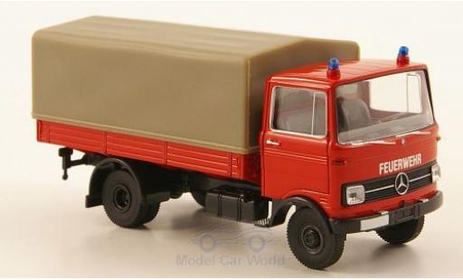 Diecast model cars Mercedes LP 608 Base Fire brigade PP-LKW 1/87 Brekina