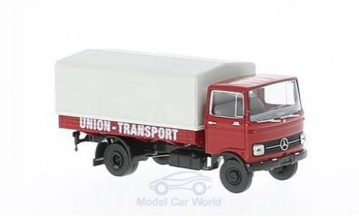 Diecast model cars Mercedes LP 608 Pritsche Union Transport flatbed-Plane 1/87 Brekina