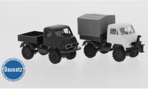 Diecast model cars Mercedes Unimog 401-404 402 Sortiment zum Bau von 2 Modellen 1950 1/87 Brekina