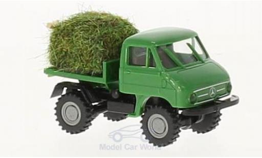 Diecast model cars Mercedes Unimog 406-425 411 with Heuladung 1/87 Brekina