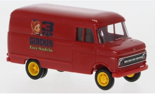 Diecast model cars Opel Blitz Type B Van 3 Glocken Eiernudeln 1966 1/87 Brekina