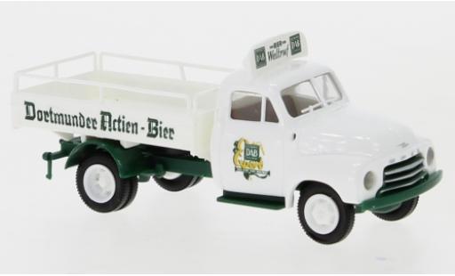 Diecast model cars Opel Blitz Type B Bierflatbed Dortmunder Actien-Bier 1952 1/87 Brekina