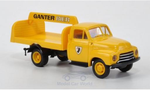 Diecast model cars Opel Blitz Base Getr&Atilde;&curren;nkeflatbed Ganter Bier 1/87 Brekina