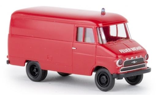 Diecast model cars Opel Blitz Type A van Fire brigade 1959 1/87 Brekina
