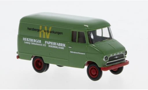 Diecast model cars Opel Blitz Type A van Herzberger Papierfrabrik 1959 1/87 Brekina