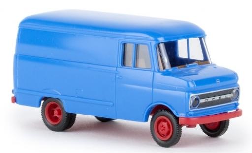 Diecast model cars Opel Blitz Type B van blue 1966 1/87 Brekina