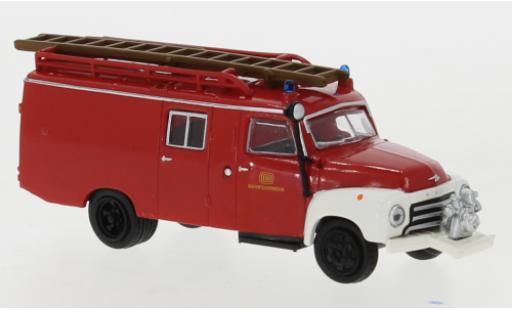 Diecast model cars Opel Blitz Type A LF 8 DB Bahnfire brigade 1952 1/87 Brekina