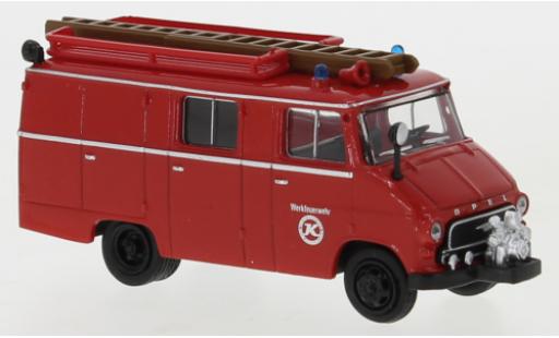 Diecast model cars Opel Blitz Type A LF 8 Werkfire brigade K&Atilde;&curren;ssbohrer 1959 1/87 Brekina