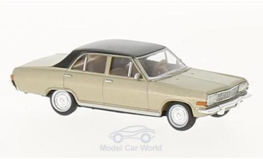Diecast model cars Opel Diplomat A Base A V8 metallic beige/black 1/87 Brekina