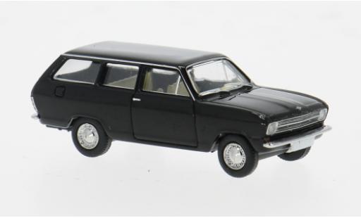 Diecast model cars Opel Kadett B Caravan B black 1965 1/87 Brekina