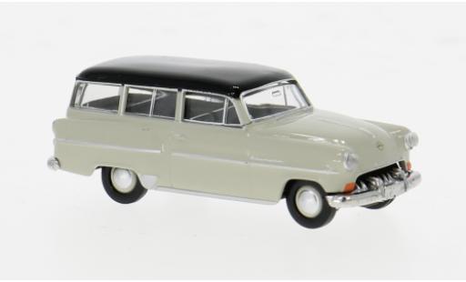 Diecast model cars Opel Olympia Rekord Caravan grey 1954 1/87 Brekina