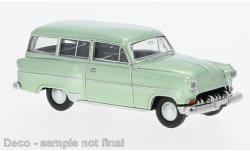 Diecast model cars Opel Olympia Rekord Caravan metallise green 1954 1/87 Brekina