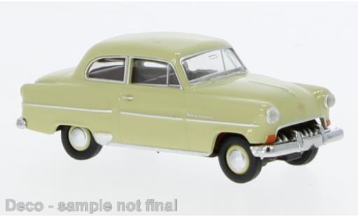 Diecast model cars Opel Olympia Rekord beige 1954 1/87 Brekina
