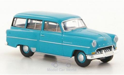 Diecast model cars Opel Olympia Rekord Caravan turquoise 1/87 Brekina