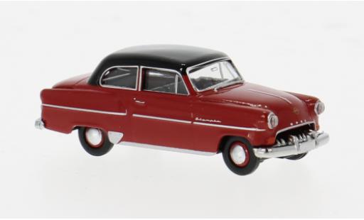 Diecast model cars Opel Olympia Rekord red 1954 1/87 Brekina