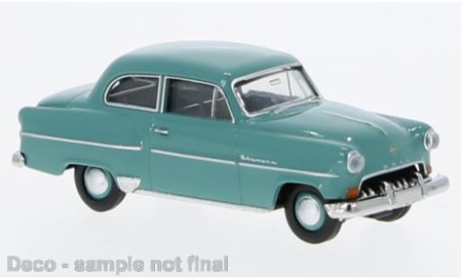 Diecast model cars Opel Olympia Rekord turquoise 1954 1/87 Brekina
