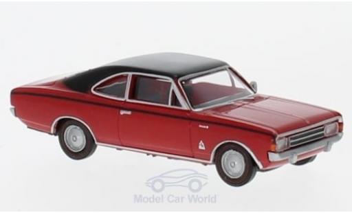 Diecast model cars Opel Rekord C Coupe red/black aus der Schweiz 1/87 Brekina