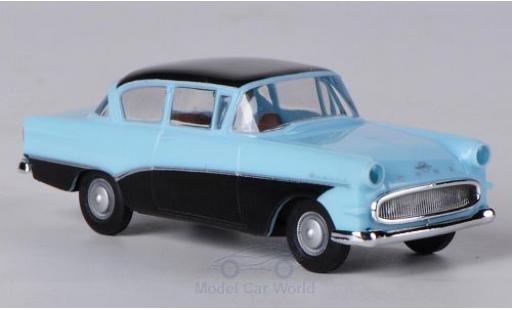 Diecast model cars Opel Rekord P1 blue/black 1/87 Brekina