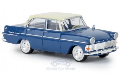 Diecast model cars Opel Rekord P2 blue/beige TD 1/87 Brekina