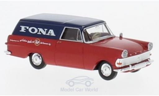 Diecast model cars Opel Rekord P2 van Fona (DK) 1/87 Brekina