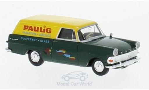 Diecast model cars Opel Rekord P2 van Paulig (FIN) 1/87 Brekina