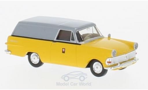 Diecast model cars Opel Rekord P2 van PTT (CH) 1/87 Brekina