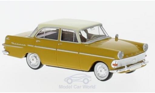 Diecast model cars Opel Rekord P2 Limousine yellow/beige 1/87 Brekina