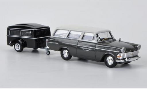Diecast model cars Opel Rekord P2 PII avec Westfalia-Bestattungsanh&Atilde;&curren;nger 1/87 Brekina