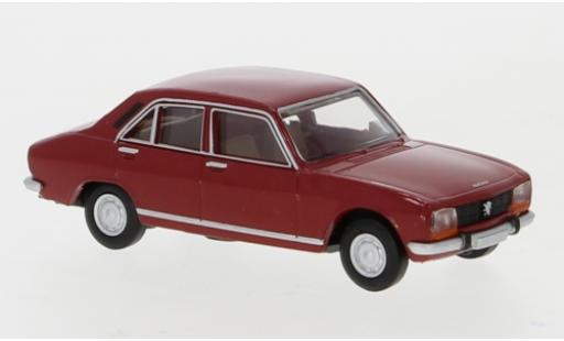 Diecast model cars Peugeot 504 Berline red 1961 1/87 Brekina