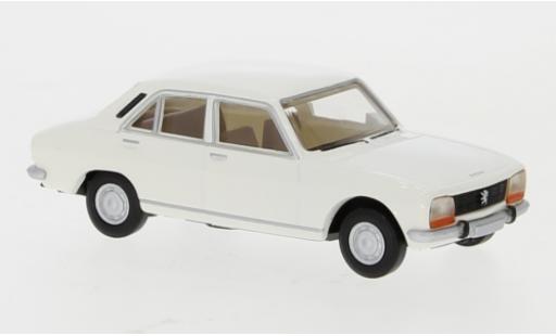 Diecast model cars Peugeot 504 Berline white 1961 1/87 Brekina