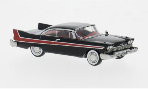Diecast model cars Plymouth Fury Base black/red 1958 1/87 Brekina
