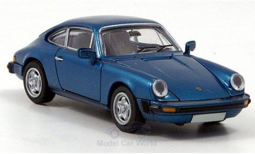 Diecast model cars Porsche 911 SC Coupe metallic blue 1/87 Brekina
