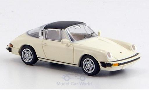 Diecast model cars Porsche 911 Targa G-Modell abnehmbares roof white 1/87 Brekina