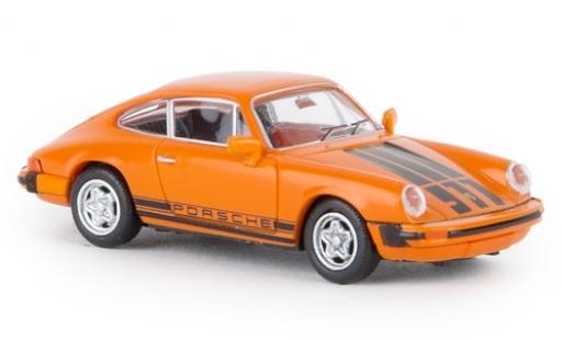 Diecast model cars Porsche 911 Base G orange 1976 TD 1/87 Brekina
