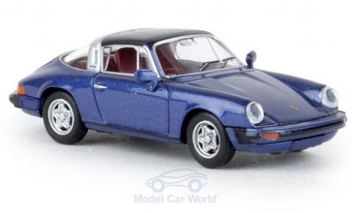 Diecast model cars Porsche 911 Targa G metallic blue 1976 TD 1/87 Brekina