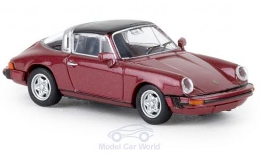Diecast model cars Porsche 911 Targa G metallic red 1976 TD 1/87 Brekina