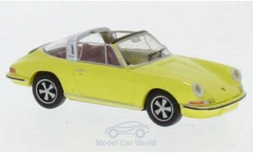Diecast model cars Porsche 911 Targa yellow 1/87 Brekina