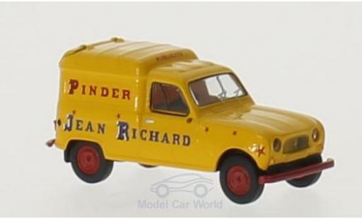 Diecast model cars Renault 4 L R Fourgonnette Pinder Jean Richard 1/87 Brekina