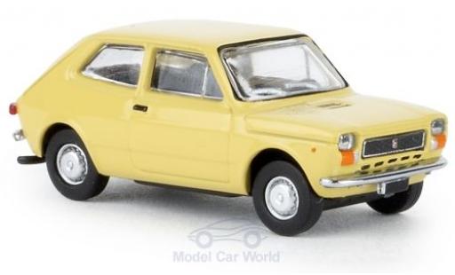 Diecast model cars Fiat 127 Berlina beige 1971 1/87 Brekina