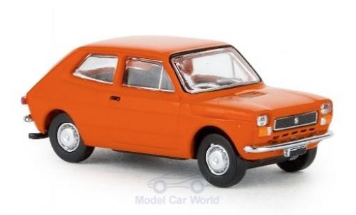 Diecast model cars Fiat 127 Berlina orange 1971 1/87 Brekina