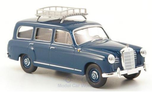 Diecast model cars Mercedes 180 Kombi Estate blue with roofgep&Atilde;&curren;cktr&Atilde;&curren;ger 1/87 Brekina