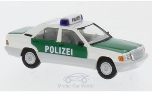 Diecast model cars Mercedes 190 Base Police Stuttgart with roofkennung S-2375 1/87 Brekina