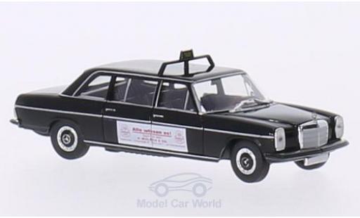 Diecast model cars Mercedes 220 Base D Lang (V115) black Taxi (D) / Wulsch 1/87 Brekina