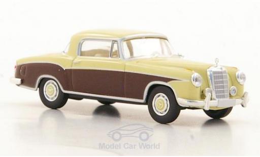 Diecast model cars Mercedes 220 Coupe S (W180 II) beige/brown 1/87 Brekina