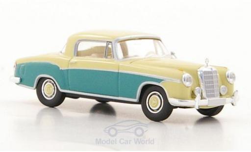 Diecast model cars Mercedes 220 Coupe S (W180 II) beige/green 1/87 Brekina