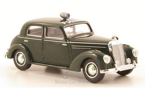 Diecast model cars Mercedes 220 Base (W187) green Police (D) 1/87 Brekina